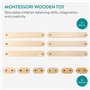 Navaris Poutre d'équilibre en Bois pour Enfants - Module motricité bébé avec 6X Planche Jouet d'équilibre intérieur extérieur - 