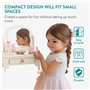Navaris Coiffeuse Enfant Fille Garcon - Jouet en Bois avec Miroir et Accessoire de Coiffure Faux Maquillage pour Enfants Plus de