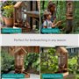 Navaris Mangeoire Oiseaux Exterieur - Maison Oiseau en Bois de Pin avec Distributeur Graines de Tournesol de 750ml - Cabane à Su
