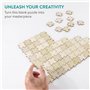 Navaris Puzzle Vierge en Bois - Puzzle Personnalisé Prêt à Peindre avec 200 Pièces - Jeu Bricolage Enfant de Construction Décora