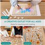 Navaris Puzzle Vierge en Bois - Puzzle Personnalisé Prêt à Peindre avec 200 Pièces - Jeu Bricolage Enfant de Construction Décora