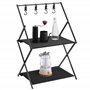 Navaris Meuble de Rangement Camping - Etagere Pliable - Montage Simple et Transport Facile - Matériau Aluminium Robuste - 4 Croc