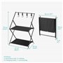 Navaris Meuble de Rangement Camping - Etagere Pliable - Montage Simple et Transport Facile - Matériau Aluminium Robuste - 4 Croc