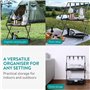Navaris Meuble de Rangement Camping - Etagere Pliable - Montage Simple et Transport Facile - Matériau Aluminium Robuste - 4 Croc