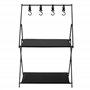 Navaris Meuble de Rangement Camping - Etagere Pliable - Montage Simple et Transport Facile - Matériau Aluminium Robuste - 4 Croc