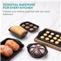 Navaris Set de Patisserie Antiadhésif - Moules à Muffin - Moule a Cake et Gateau en Silicone - Moule et Plat pour Four Rectangul
