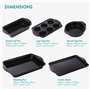 Navaris Set de Patisserie Antiadhésif - Moules à Muffin - Moule a Cake et Gateau en Silicone - Moule et Plat pour Four Rectangul