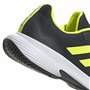 adidas Homme Gamecourt 2.0 Tennis Shoes Chaussures, Carbon/Lucid Lemon/FTWR White, 44 2/3 EU