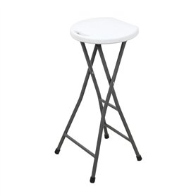 Tabouret de bar pliable Spetebo - Charge maximale : 100 kg - 70 x 27 cm - Tabouret de bar pliable en métal avec assise en plasti
