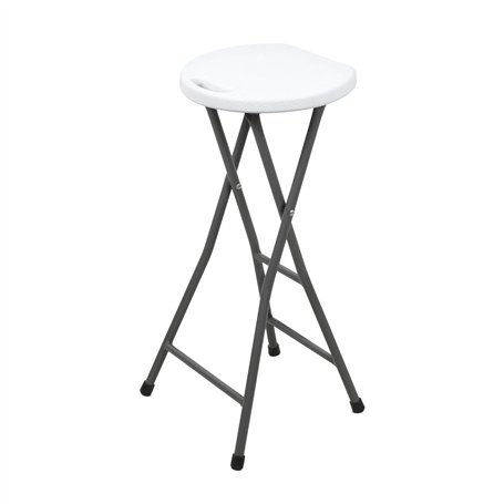 Tabouret de bar pliable Spetebo - Charge maximale : 100 kg - 70 x 27 cm - Tabouret de bar pliable en métal avec assise en plasti