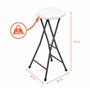 Tabouret de bar pliable Spetebo - Charge maximale : 100 kg - 70 x 27 cm - Tabouret de bar pliable en métal avec assise en plasti