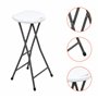 Tabouret de bar pliable Spetebo - Charge maximale : 100 kg - 70 x 27 cm - Tabouret de bar pliable en métal avec assise en plasti