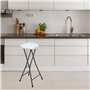 Tabouret de bar pliable Spetebo - Charge maximale : 100 kg - 70 x 27 cm - Tabouret de bar pliable en métal avec assise en plasti