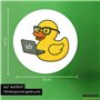 Huuraa autocollants Canard en caoutchouc développement logiciel Autocollant cadeau 10 cm Canard en caoutchouc développement logi