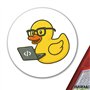 Huuraa autocollants Canard en caoutchouc développement logiciel Autocollant cadeau 10 cm Canard en caoutchouc développement logi