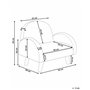 Fauteuil Enfant Arc-en-ciel Pieds en Bois Chaise Rembourrée Bouclé Bleu Ombo