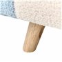 Fauteuil Enfant Arc-en-ciel Pieds en Bois Chaise Rembourrée Bouclé Bleu Ombo