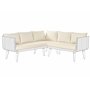 Set de Housses de Coussins d'Extérieur en Tissu pour Canapé de Jardin Siège et Dossier Beige Clair Alcamo