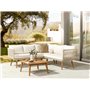 Set de Housses de Coussins d'Extérieur en Tissu pour Canapé de Jardin Siège et Dossier Beige Clair Alcamo