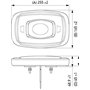 HELLA LED Feu d'avertissement - Micro Lightbar - 12V / 24V - jaune - Raccord fileté - Câble: 500mm - Montage en saillie - 2RL 01