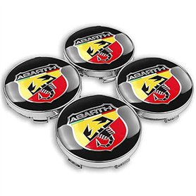 4 Pièces Voiture Cache Moyeux pour Abarth 500 Stilo Ducato Palio Bravo Doblo