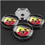 4 Pièces Voiture Cache Moyeux pour Abarth 500 Stilo Ducato Palio Bravo Doblo,Capuchons Centre Roue Moyeu Cache Jantes Enjoliveur