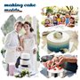 Domeilleur 3 pcs Cercle a Patisserie 20 23 26 cm, Cadre Pâtissier Rond INOX Argent, Moule Cercle à Gateau Cookie Cutter Cadre Mo
