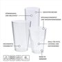Silverkitchen Lot de 50 verres à liqueur 2 cl / 4 cl givrés – incassables réutilisables – Gobelets à liqueur réutilisables – Gob