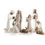 Ensemble de crèche de Noël avec figurines de saule