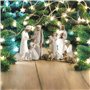 Ensemble de crèche de Noël avec figurines de saule, 10 pièces, figurines de crèche en résine, naissance Belen Noël, crèche de No