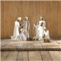 Ensemble de crèche de Noël avec figurines de saule, 10 pièces, figurines de crèche en résine, naissance Belen Noël, crèche de No