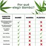 Ensemble de couverts en bambou 100% biodégradables & 30 cuillères + 60 couteaux + 60 fourchettes. Alternative écologique aux cou