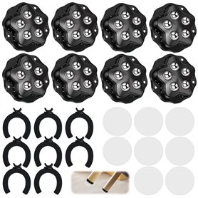 Lot de 8 roulettes sphériques pour meubles - Petites roulettes à billes - Charge lourde - 360 ° - Pour appareils de cuisine - Au