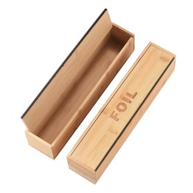 MSUIINT Lot de 2 distributeurs de papier sulfurisé en bambou avec emporte-pièce pour tiroir de cuisine