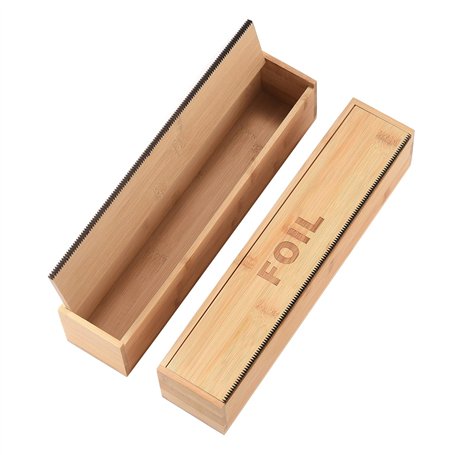 MSUIINT Lot de 2 distributeurs de papier sulfurisé en bambou avec emporte-pièce pour tiroir de cuisine