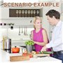 MSUIINT Lot de 2 distributeurs de papier sulfurisé en bambou avec emporte-pièce pour tiroir de cuisine