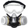 Dräger X-plore 3300 masque de protection avec lunettes de protection X-pect 4400 et filtres ABEK1 Hg P3 | Demi-masque chimique c