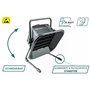 QUICK ESD Absorbeur de fumée de soudure XL avec filtre grossier et raccord pour canal d'aspiration avec possibilité de montage f