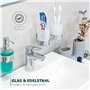 bremermann Porte-Verre Double avec gobelet en INOX chromé - Gamme pour Salle de Bains Lucente