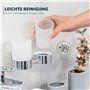 bremermann Porte-Verre Double avec gobelet en INOX chromé - Gamme pour Salle de Bains Lucente