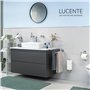 bremermann Porte-Verre Double avec gobelet en INOX chromé - Gamme pour Salle de Bains Lucente