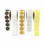 OAKWOOD Lot de 2 000 pansements de tir et étiquettes à points ronds | Diamètre 19 mm – Dans boîte distributrice | Noir, blanc, o