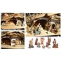 Modèle Cabane en bois 30 cm crèche incl. 11 Figurines de Crèche