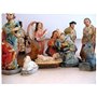 Modèle Cabane en bois 30 cm crèche incl. 11 Figurines de Crèche