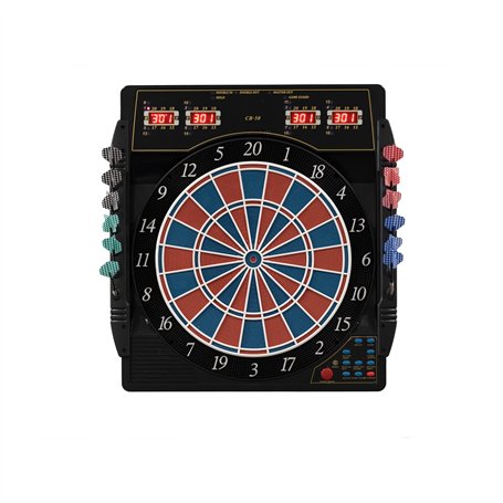Karella Cible de fléchettes électronique CB-50 avec 27 Jeux et 159 Variantes de Jeu