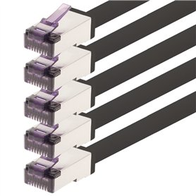 1aTTack.de - 5m - Câble réseau CAT6a Superflex Ethernet Gigabit LAN Câble patch RJ45 CAT6 A 10000 Mbit s SFTP PIMF 500 MHz compa