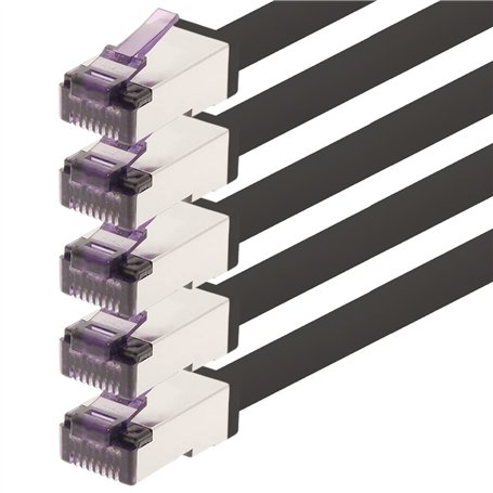 1aTTack.de - 5m - Câble réseau CAT6a Superflex Ethernet Gigabit LAN Câble patch RJ45 CAT6 A 10000 Mbit s SFTP PIMF 500 MHz compa
