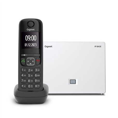 Gigaset AS690A IP Base - Téléphone VoIP - Prend en Charge 6 Ordinateurs Portables - Accès aux Contacts Google