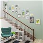WOLTU Lot de 10 Cadre Photo 15x20cm Cadre en Bois Massif avec Passe Partout, Suspendre Horizontalement ou Verticalement, Décorat