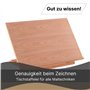 DESIGN DELIGHTS Planche à dessin pour poste de travail DIN A2 + A3 | 76,2 x 50,8 cm | Bois de hêtre | Chevalet de table